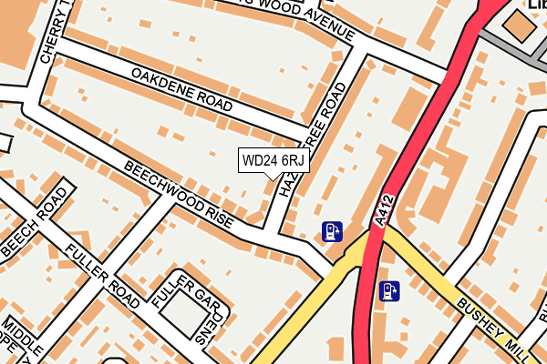 WD24 6RJ map - OS OpenMap – Local (Ordnance Survey) WD24 6RJ map - OS OpenMap – Local (Ordnance Survey)