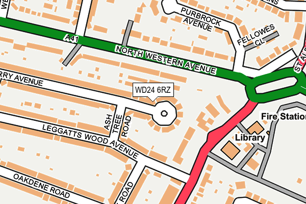 WD24 6RZ map - OS OpenMap – Local (Ordnance Survey) WD24 6RZ map - OS OpenMap – Local (Ordnance Survey)
