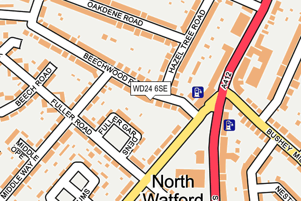 WD24 6SE map - OS OpenMap – Local (Ordnance Survey) WD24 6SE map - OS OpenMap – Local (Ordnance Survey)
