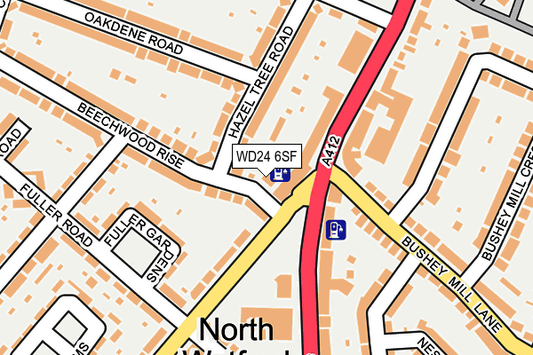 WD24 6SF map - OS OpenMap – Local (Ordnance Survey) WD24 6SF map - OS OpenMap – Local (Ordnance Survey)