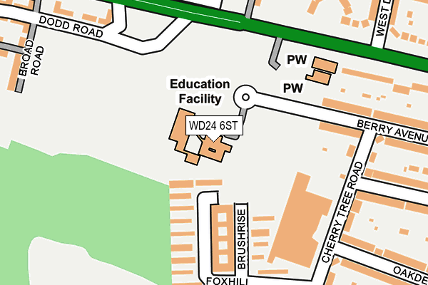 WD24 6ST map - OS OpenMap – Local (Ordnance Survey) WD24 6ST map - OS OpenMap – Local (Ordnance Survey)