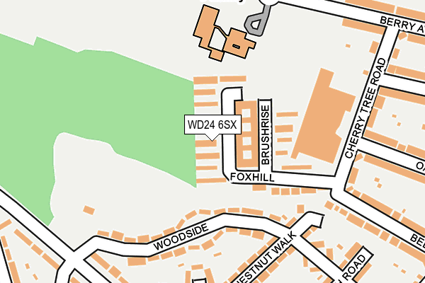 WD24 6SX map - OS OpenMap – Local (Ordnance Survey) WD24 6SX map - OS OpenMap – Local (Ordnance Survey)