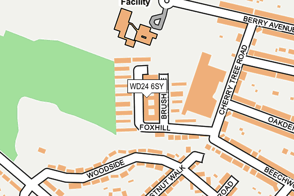 WD24 6SY map - OS OpenMap – Local (Ordnance Survey) WD24 6SY map - OS OpenMap – Local (Ordnance Survey)