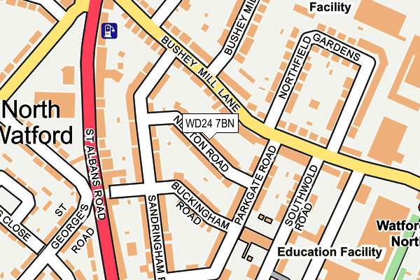WD24 7BN map - OS OpenMap – Local (Ordnance Survey) WD24 7BN map - OS OpenMap – Local (Ordnance Survey)