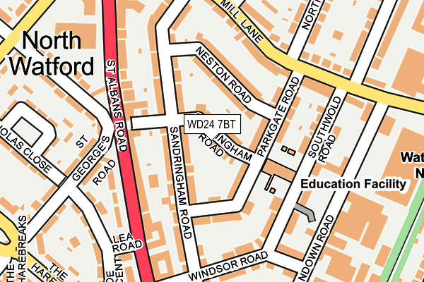 WD24 7BT map - OS OpenMap – Local (Ordnance Survey) WD24 7BT map - OS OpenMap – Local (Ordnance Survey)