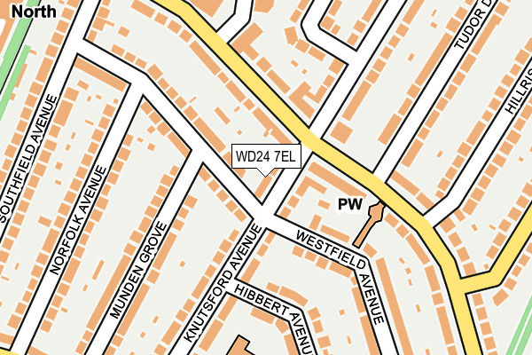 WD24 7EL map - OS OpenMap – Local (Ordnance Survey) WD24 7EL map - OS OpenMap – Local (Ordnance Survey)