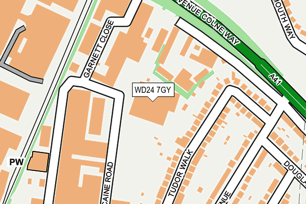 WD24 7GY map - OS OpenMap – Local (Ordnance Survey) WD24 7GY map - OS OpenMap – Local (Ordnance Survey)