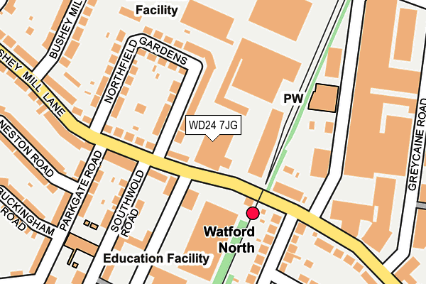 WD24 7JG map - OS OpenMap – Local (Ordnance Survey) WD24 7JG map - OS OpenMap – Local (Ordnance Survey)