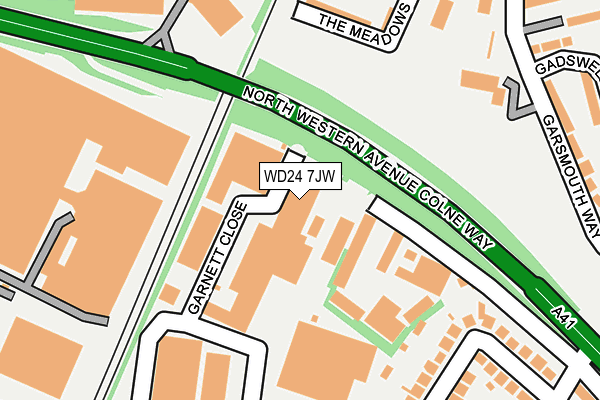 WD24 7JW map - OS OpenMap – Local (Ordnance Survey) WD24 7JW map - OS OpenMap – Local (Ordnance Survey)