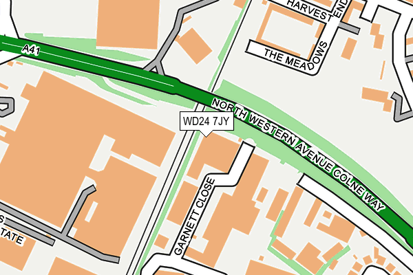 WD24 7JY map - OS OpenMap – Local (Ordnance Survey) WD24 7JY map - OS OpenMap – Local (Ordnance Survey)