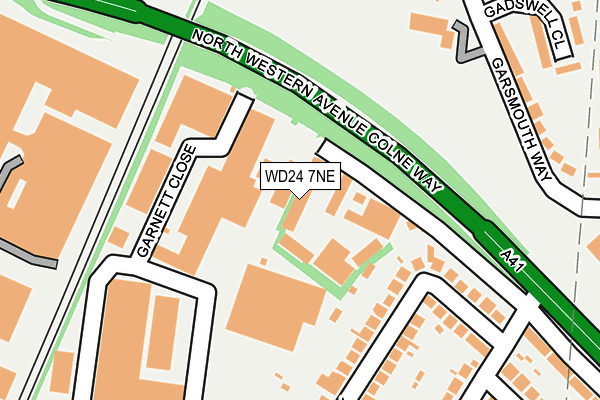 WD24 7NE map - OS OpenMap – Local (Ordnance Survey) WD24 7NE map - OS OpenMap – Local (Ordnance Survey)