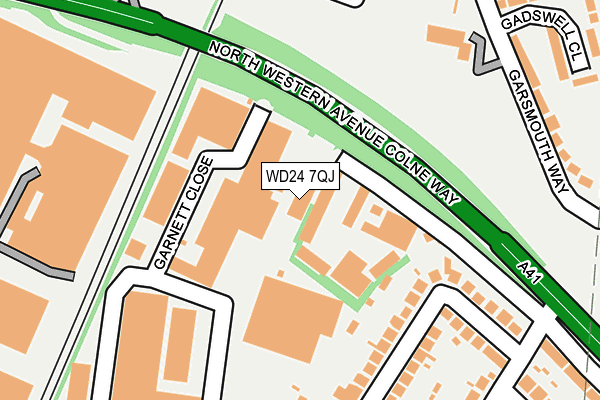 WD24 7QJ map - OS OpenMap – Local (Ordnance Survey) WD24 7QJ map - OS OpenMap – Local (Ordnance Survey)