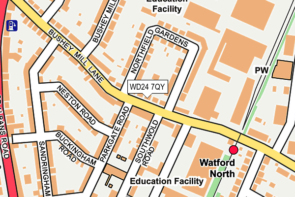 WD24 7QY map - OS OpenMap – Local (Ordnance Survey) WD24 7QY map - OS OpenMap – Local (Ordnance Survey)