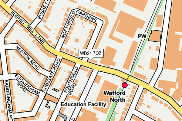 WD24 7QZ map - OS OpenMap – Local (Ordnance Survey) WD24 7QZ map - OS OpenMap – Local (Ordnance Survey)