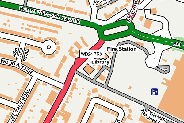 WD24 7RX map - OS OpenMap – Local (Ordnance Survey) WD24 7RX map - OS OpenMap – Local (Ordnance Survey)