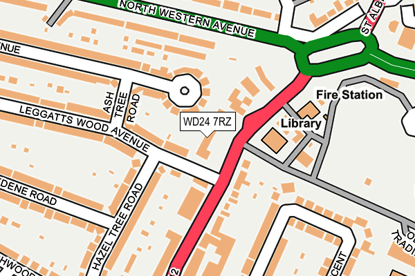 WD24 7RZ map - OS OpenMap – Local (Ordnance Survey) WD24 7RZ map - OS OpenMap – Local (Ordnance Survey)