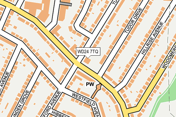 WD24 7TQ map - OS OpenMap – Local (Ordnance Survey) WD24 7TQ map - OS OpenMap – Local (Ordnance Survey)