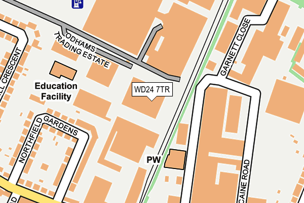 WD24 7TR map - OS OpenMap – Local (Ordnance Survey) WD24 7TR map - OS OpenMap – Local (Ordnance Survey)
