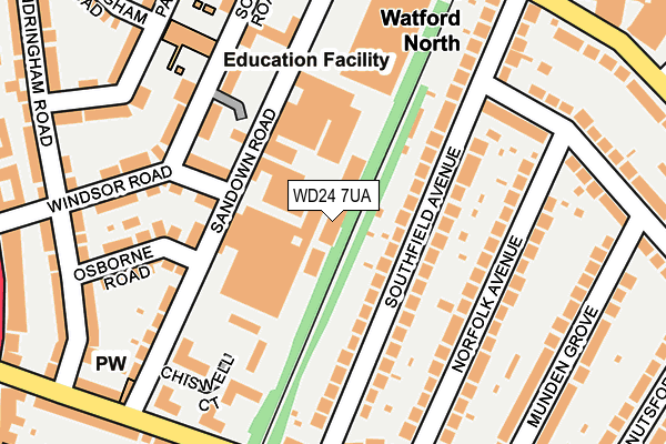 WD24 7UA map - OS OpenMap – Local (Ordnance Survey) WD24 7UA map - OS OpenMap – Local (Ordnance Survey)