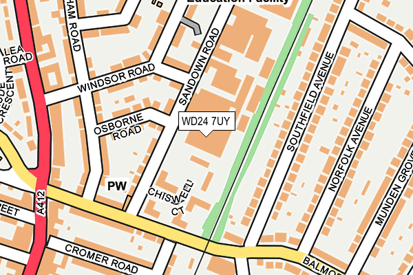 WD24 7UY map - OS OpenMap – Local (Ordnance Survey) WD24 7UY map - OS OpenMap – Local (Ordnance Survey)