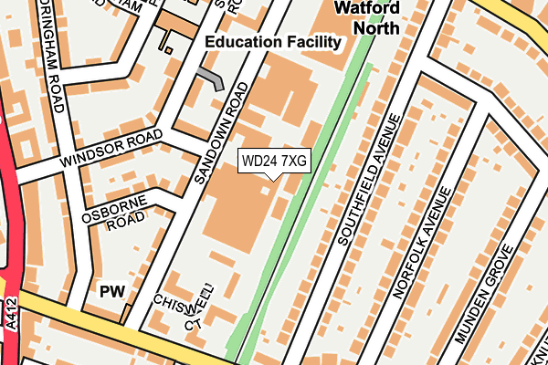 WD24 7XG map - OS OpenMap – Local (Ordnance Survey) WD24 7XG map - OS OpenMap – Local (Ordnance Survey)