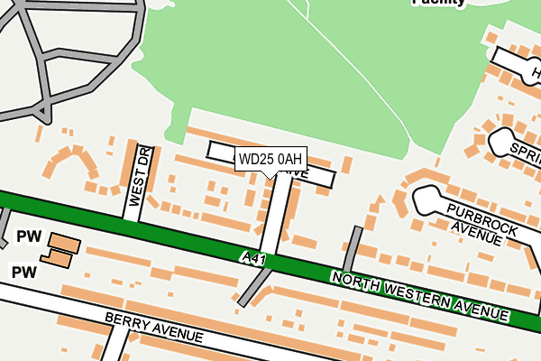 WD25 0AH map - OS OpenMap – Local (Ordnance Survey) WD25 0AH map - OS OpenMap – Local (Ordnance Survey)