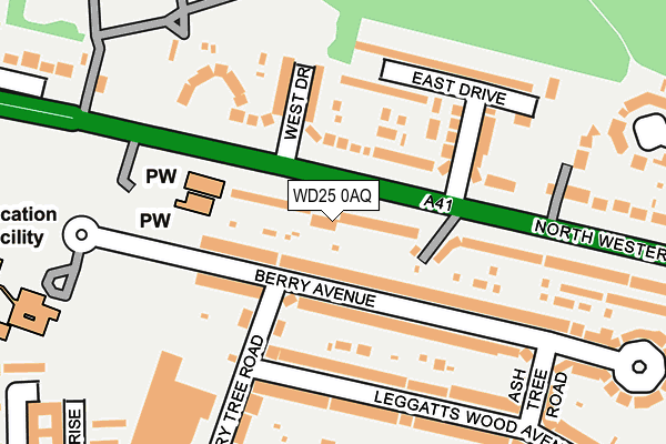 WD25 0AQ map - OS OpenMap – Local (Ordnance Survey) WD25 0AQ map - OS OpenMap – Local (Ordnance Survey)
