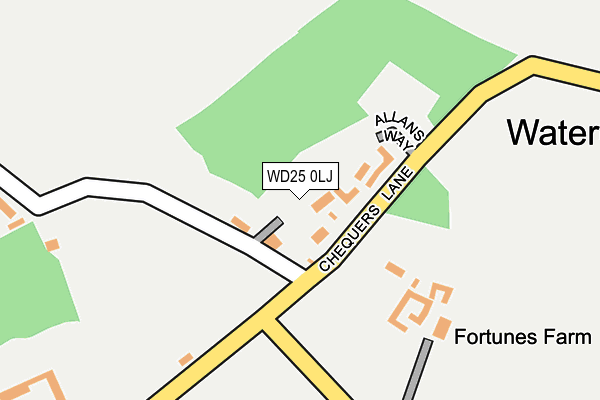 WD25 0LJ map - OS OpenMap – Local (Ordnance Survey) WD25 0LJ map - OS OpenMap – Local (Ordnance Survey)