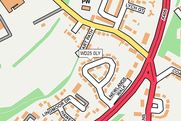 WD25 0LY map - OS OpenMap – Local (Ordnance Survey) WD25 0LY map - OS OpenMap – Local (Ordnance Survey)