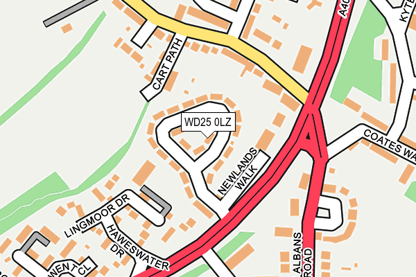 WD25 0LZ map - OS OpenMap – Local (Ordnance Survey) WD25 0LZ map - OS OpenMap – Local (Ordnance Survey)