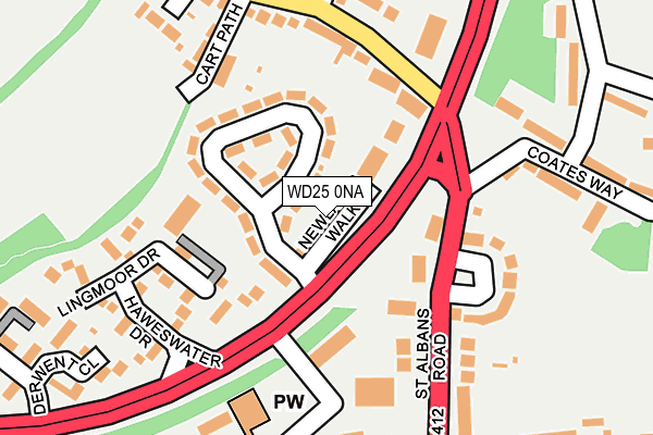 WD25 0NA map - OS OpenMap – Local (Ordnance Survey) WD25 0NA map - OS OpenMap – Local (Ordnance Survey)