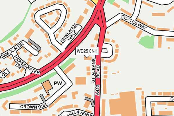WD25 0NH map - OS OpenMap – Local (Ordnance Survey)