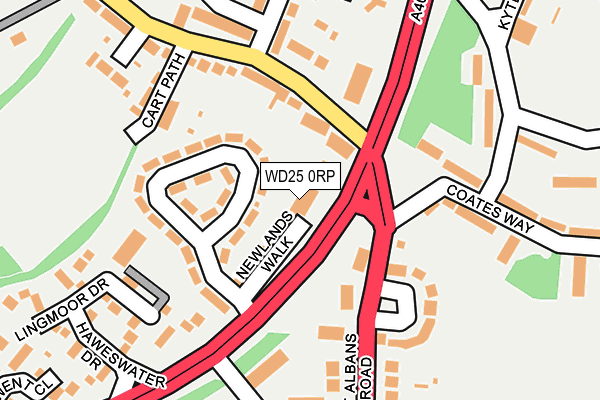 WD25 0RP map - OS OpenMap – Local (Ordnance Survey) WD25 0RP map - OS OpenMap – Local (Ordnance Survey)