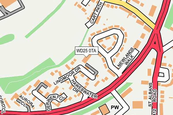 WD25 0TA map - OS OpenMap – Local (Ordnance Survey) WD25 0TA map - OS OpenMap – Local (Ordnance Survey)