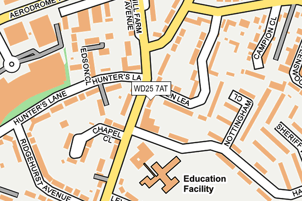 WD25 7AT map - OS OpenMap – Local (Ordnance Survey) WD25 7AT map - OS OpenMap – Local (Ordnance Survey)