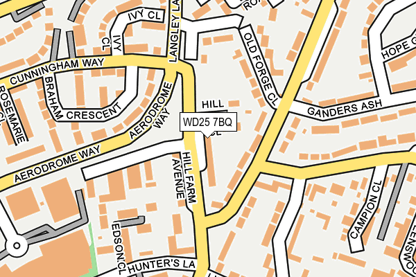 WD25 7BQ map - OS OpenMap – Local (Ordnance Survey) WD25 7BQ map - OS OpenMap – Local (Ordnance Survey)