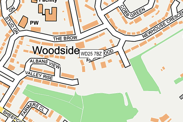 WD25 7BZ map - OS OpenMap – Local (Ordnance Survey) WD25 7BZ map - OS OpenMap – Local (Ordnance Survey)