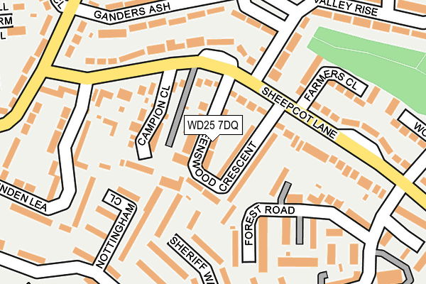WD25 7DQ map - OS OpenMap – Local (Ordnance Survey) WD25 7DQ map - OS OpenMap – Local (Ordnance Survey)