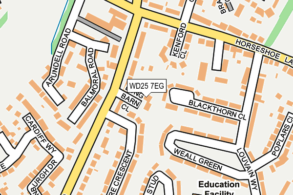 WD25 7EG map - OS OpenMap – Local (Ordnance Survey) WD25 7EG map - OS OpenMap – Local (Ordnance Survey)