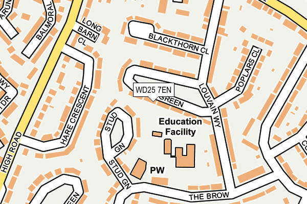 WD25 7EN map - OS OpenMap – Local (Ordnance Survey) WD25 7EN map - OS OpenMap – Local (Ordnance Survey)
