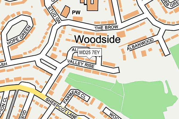 WD25 7EY map - OS OpenMap – Local (Ordnance Survey) WD25 7EY map - OS OpenMap – Local (Ordnance Survey)