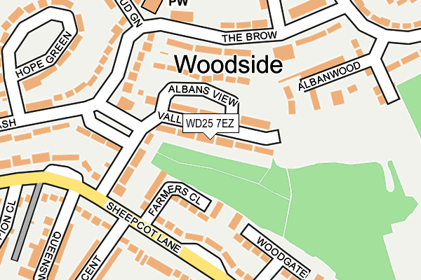 WD25 7EZ map - OS OpenMap – Local (Ordnance Survey) WD25 7EZ map - OS OpenMap – Local (Ordnance Survey)