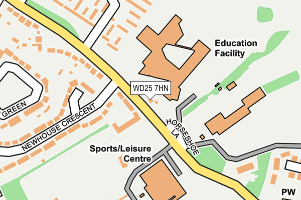 WD25 7HN map - OS OpenMap – Local (Ordnance Survey) WD25 7HN map - OS OpenMap – Local (Ordnance Survey)