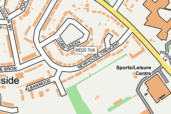 WD25 7HX map - OS OpenMap – Local (Ordnance Survey) WD25 7HX map - OS OpenMap – Local (Ordnance Survey)