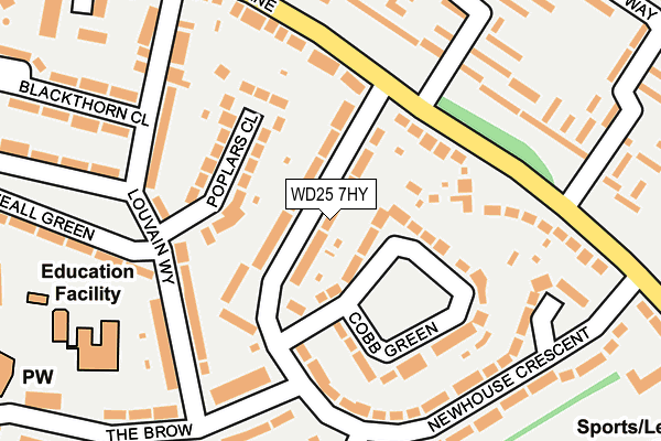 WD25 7HY map - OS OpenMap – Local (Ordnance Survey) WD25 7HY map - OS OpenMap – Local (Ordnance Survey)