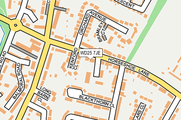 WD25 7JE map - OS OpenMap – Local (Ordnance Survey) WD25 7JE map - OS OpenMap – Local (Ordnance Survey)