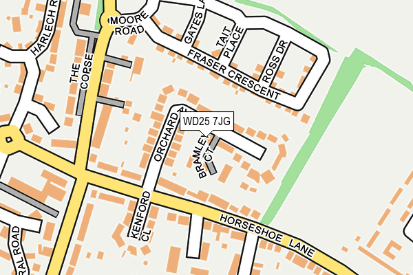 WD25 7JG map - OS OpenMap – Local (Ordnance Survey) WD25 7JG map - OS OpenMap – Local (Ordnance Survey)