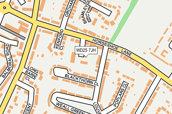 WD25 7JH map - OS OpenMap – Local (Ordnance Survey) WD25 7JH map - OS OpenMap – Local (Ordnance Survey)