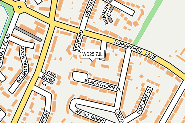 WD25 7JL map - OS OpenMap – Local (Ordnance Survey) WD25 7JL map - OS OpenMap – Local (Ordnance Survey)