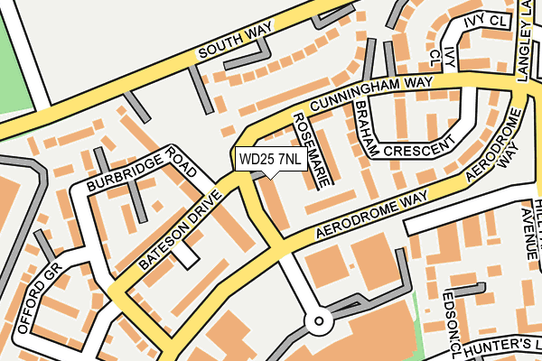 WD25 7NL map - OS OpenMap – Local (Ordnance Survey) WD25 7NL map - OS OpenMap – Local (Ordnance Survey)
